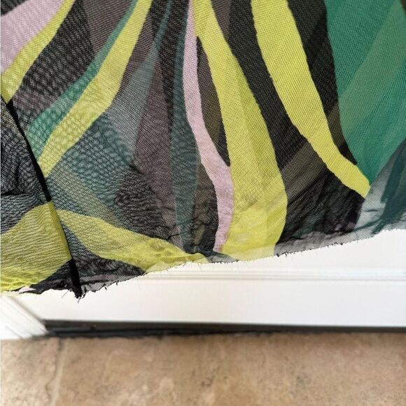 Donna Morgan Abstract Printed Mesh Midi Dress - Picture 6 of 8